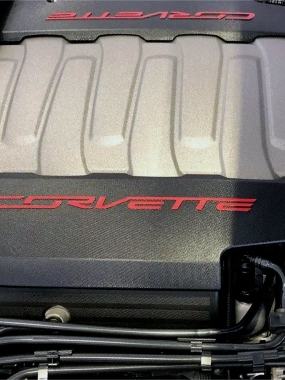 RED C7 Engine Cover Plastic Letters Set For 2014-2019 Chevy Corvette Stingray